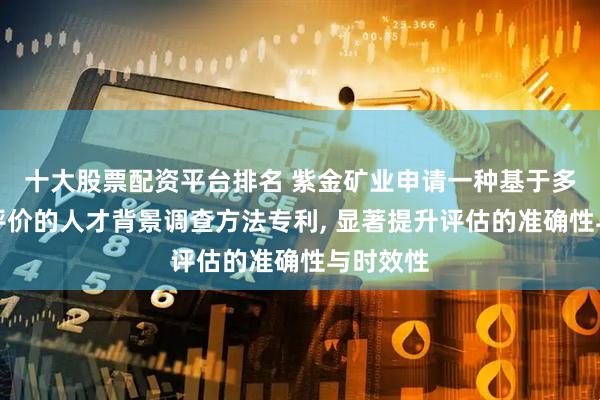 十大股票配資平臺排名 紫金礦業申請一種基于多源數據評價的人才背景調查方法專利, 顯著提升評估的準確性與時效性